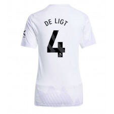 Manchester United Matthijs de Ligt #4 Bortatröja Dam 2025-26 Korta ärmar